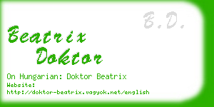 beatrix doktor business card